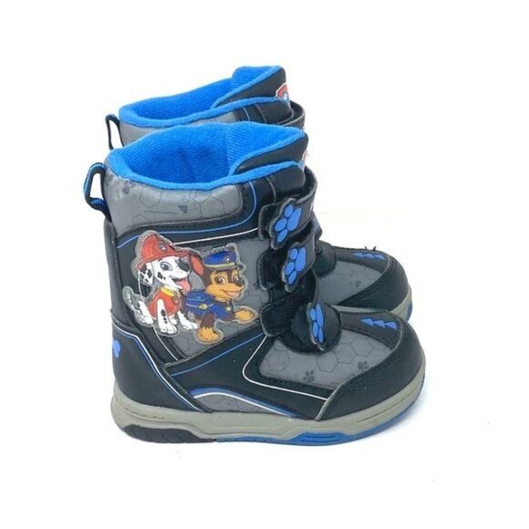 Nickelodeon Paw Patrol Kids Winter Boots Size 7 Blue & Black - Picture 2 of 3